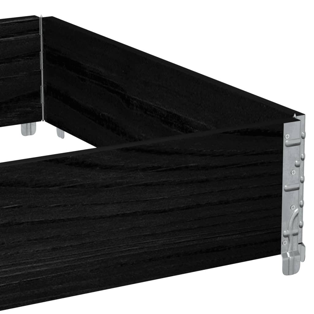 Vrtni sadilica crna 120 x 80 cm od masivne borovine