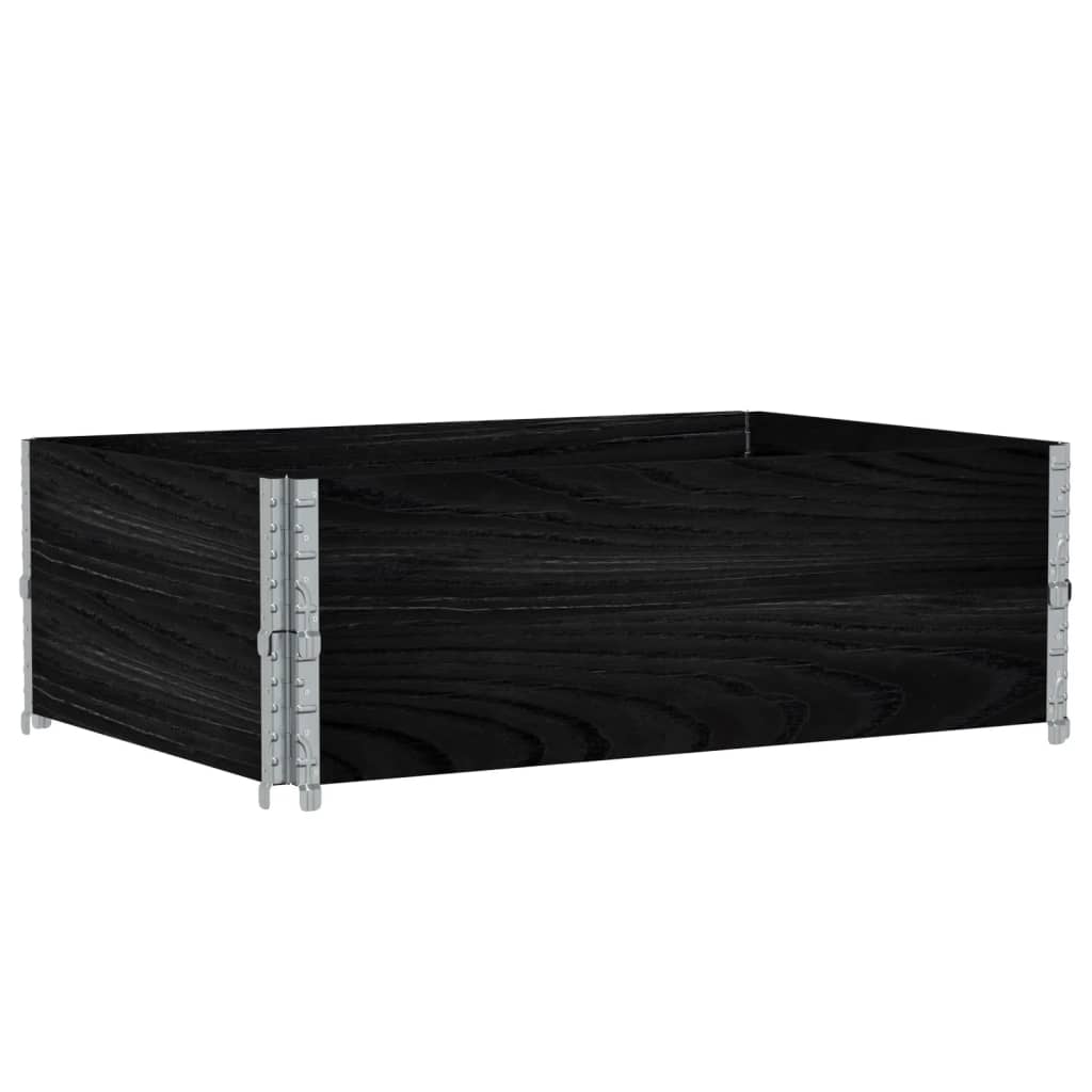 Vrtni sadilica crna 120 x 80 cm od masivne borovine