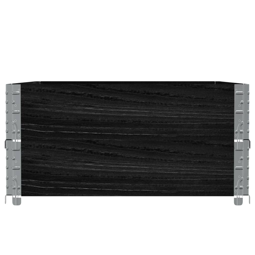 Vrtni sadilica crna 120 x 80 cm od masivne borovine