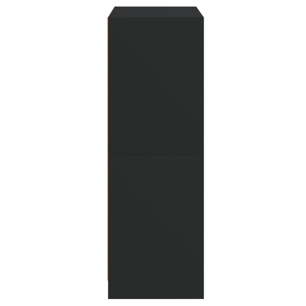 Visoka komoda s vratima crna 68x37x109 cm konstruirano drvo