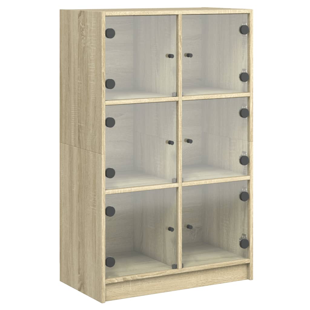 Visoka komoda s vratima 68x37x109 cm konstruirano drvo