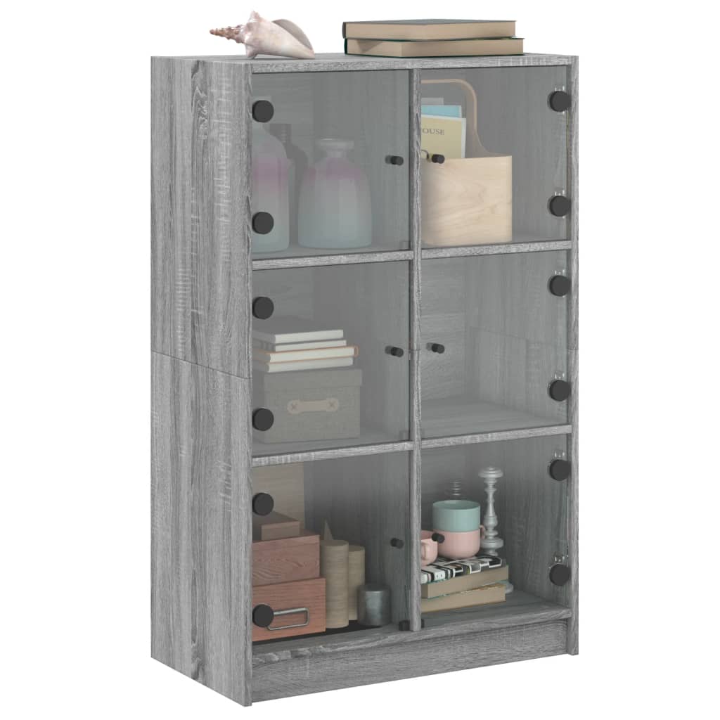 Visoka komoda s vratima 68x37x109 cm konstruirano drvo