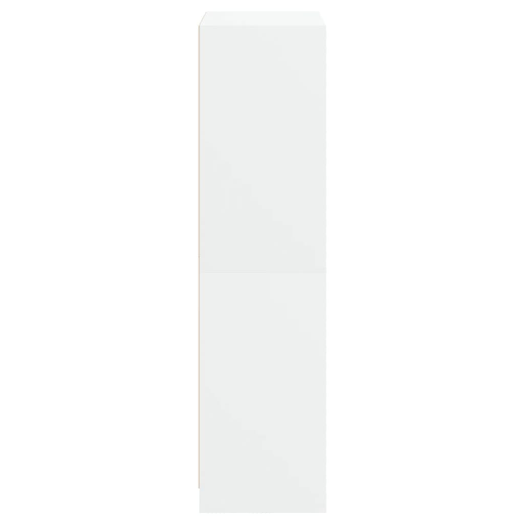 Visoka komoda s vratima bijela 68x37x142 cm konstruirano drvo