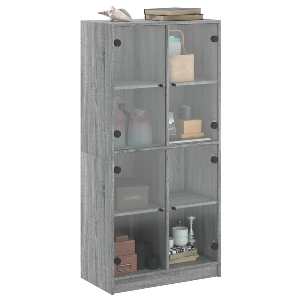 Visoka komoda s vratima 68x37x142 cm konstruirano drvo