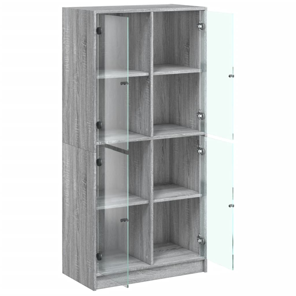 Visoka komoda s vratima 68x37x142 cm konstruirano drvo