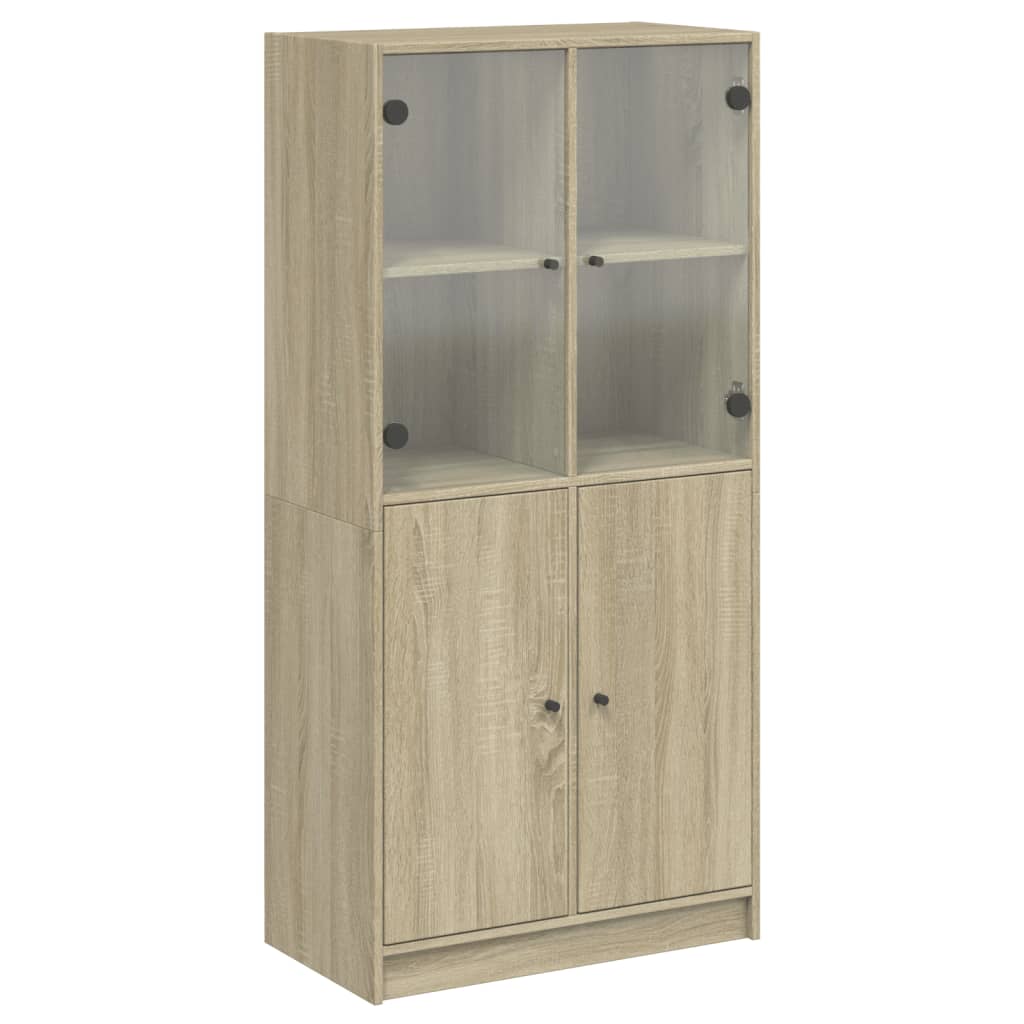 Visoka komoda s vratima 68x37x142 cm konstruirano drvo