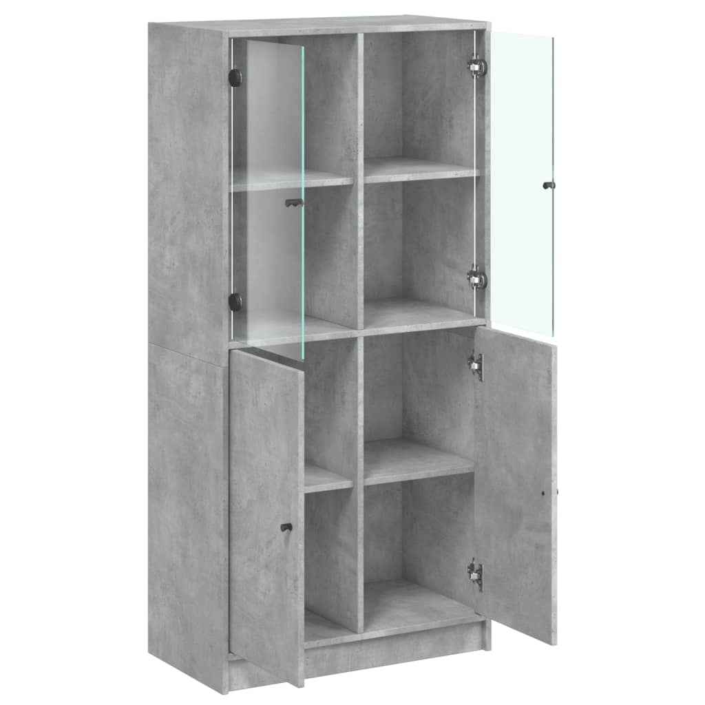Visoka komoda s vratima 68x37x142 cm konstruirano drvo