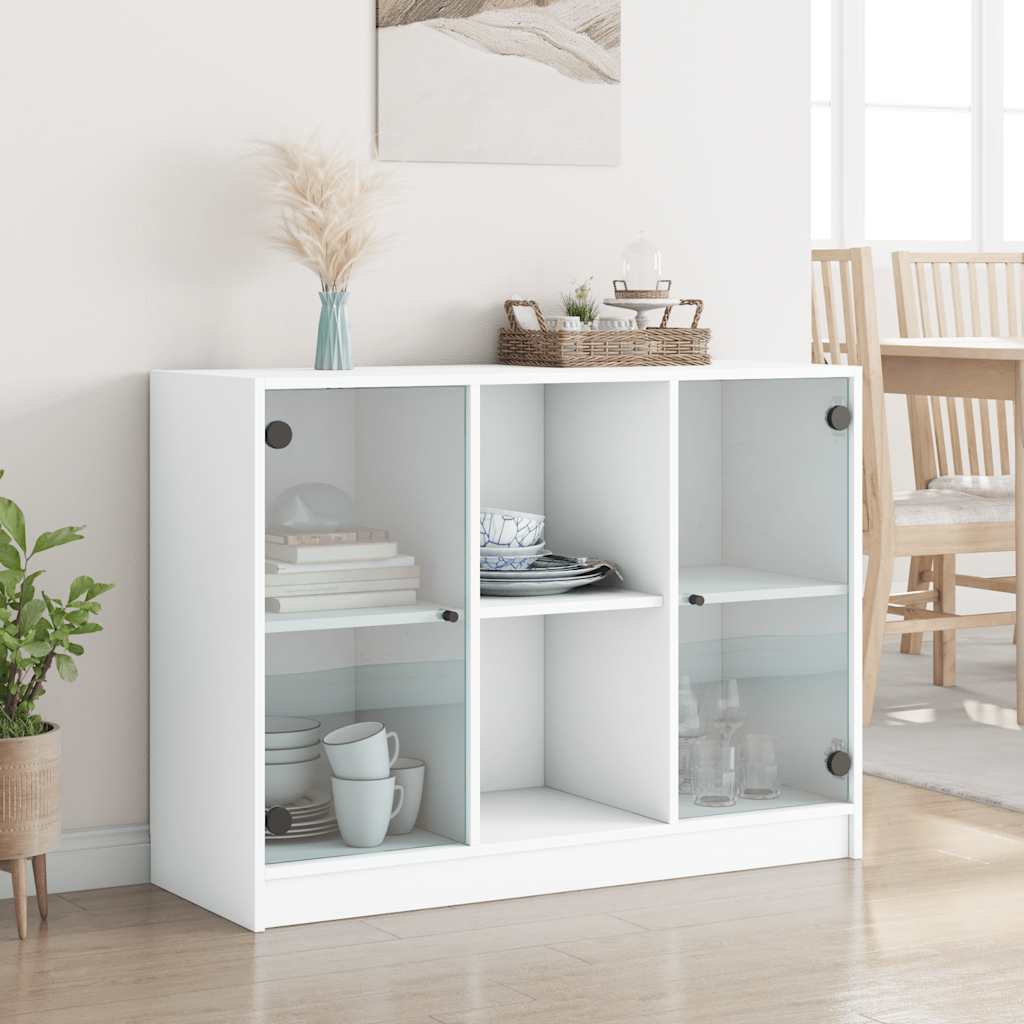 Komoda bijela 102x37x75,5 cm od konstruiranog drva