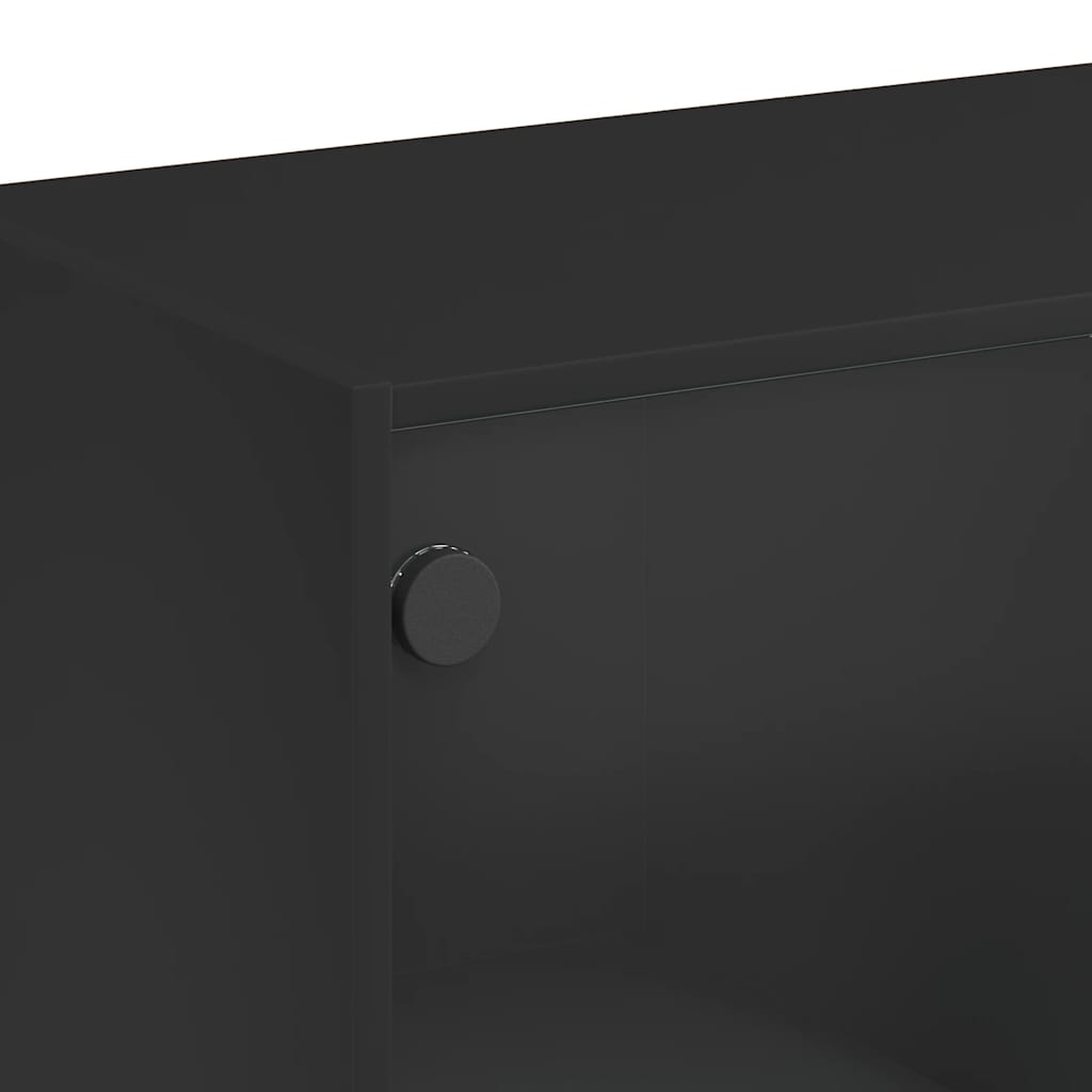 Komoda crna 102x37x75,5 cm od konstruiranog drva