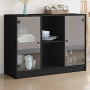 Komoda crna 102x37x75,5 cm od konstruiranog drva
