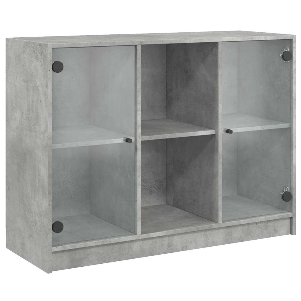 Komoda siva boja betona 102x37x75,5 cm od konstruiranog drva