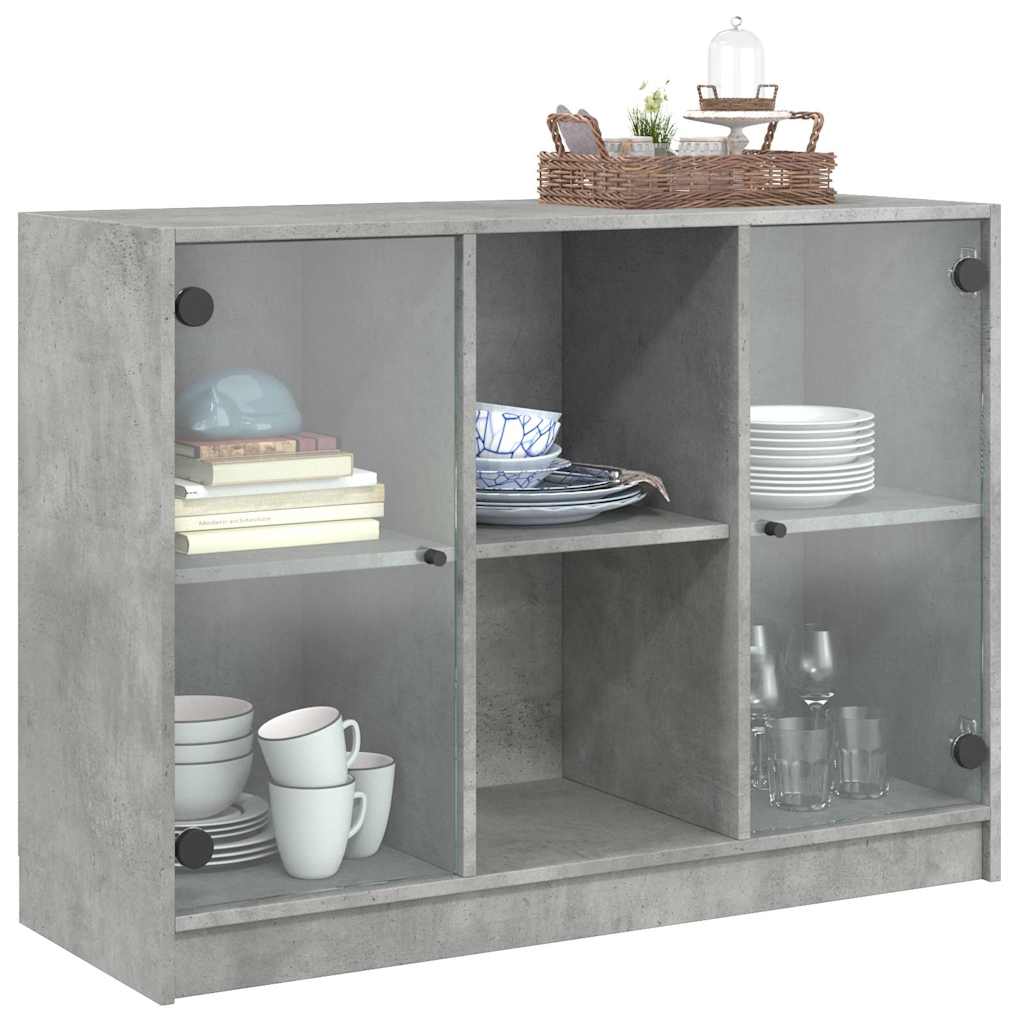 Komoda siva boja betona 102x37x75,5 cm od konstruiranog drva