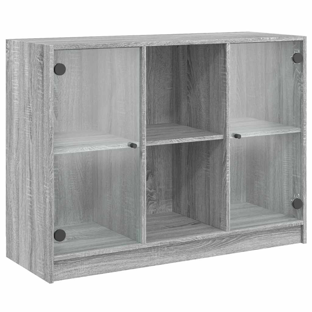 Komoda siva boja hrasta 102x37x75,5 cm od konstruiranog drva