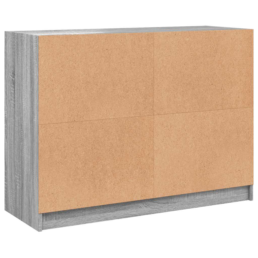 Komoda siva boja hrasta 102x37x75,5 cm od konstruiranog drva