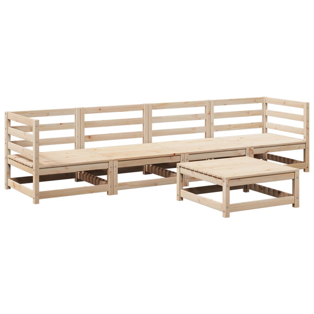 5-dijelni set vrtnih sofa od masivne borovine