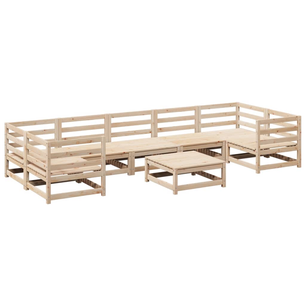 8-dijelni set vrtnih sofa od masivne borovine