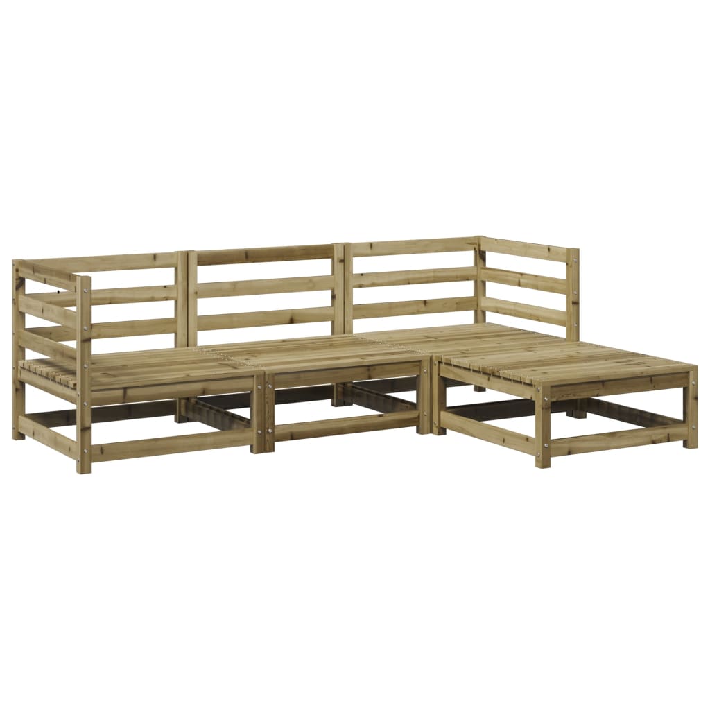 4-dijelni set vrtnih sofa od impregnirane borovine
