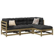 4-dijelni set vrtnih sofa od impregnirane borovine