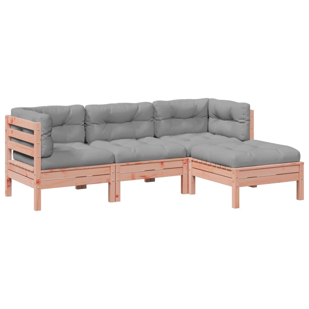 4-dijelni set vrtnih sofa s jastucima od duglazije i jelovina