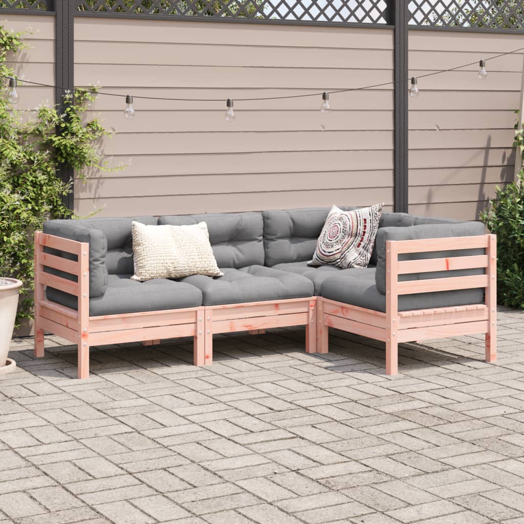 4-dijelni set vrtnih sofa s jastucima od duglazije i jelovina