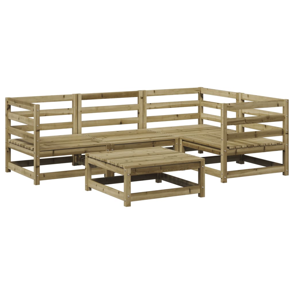 5-dijelni set vrtnih sofa od impregnirane borovine