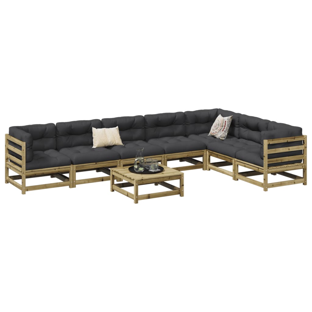 8-dijelni set vrtnih sofa od impregnirane borovine