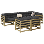 7-dijelni set vrtnih sofa od impregnirane borovine
