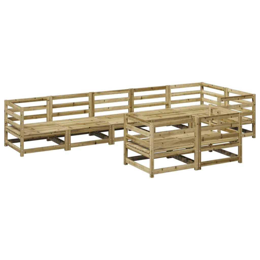 8-dijelni set vrtnih sofa od impregnirane borovine