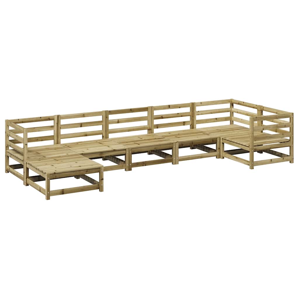 7-dijelni set vrtnih sofa od impregnirane borovine