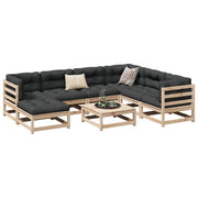 8-dijelni set vrtnih sofa od masivne borovine