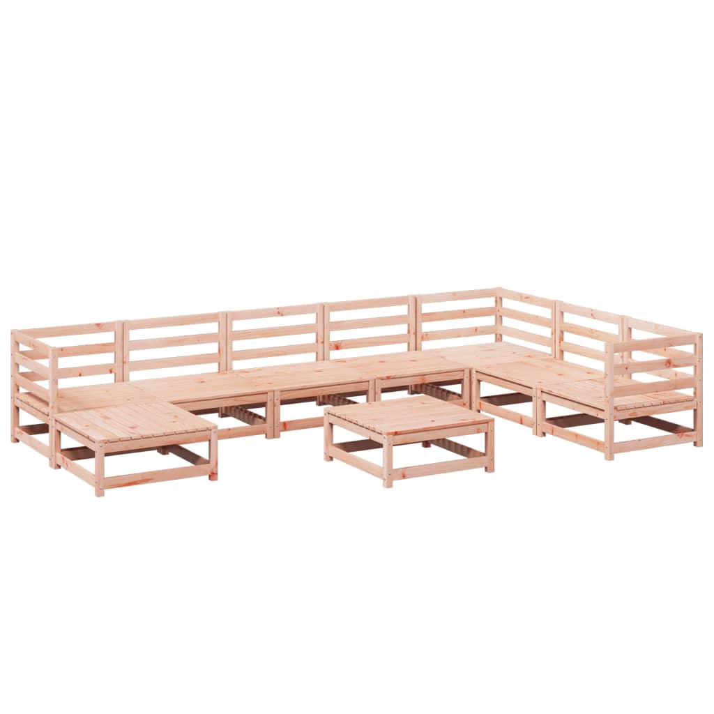 9-dijelni set vrtnih sofa od masivne duglazije i jelovine