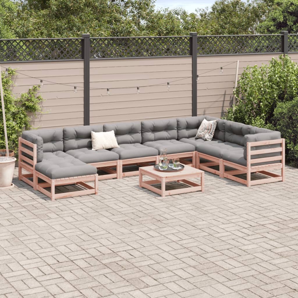 9-dijelni set vrtnih sofa od masivne duglazije i jelovine