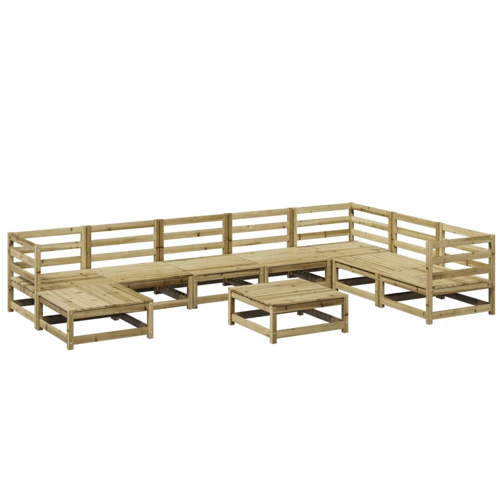 9-dijelni set vrtnih sofa od impregnirane borovine