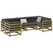 6-dijelni set vrtnih sofa od impregnirane borovine