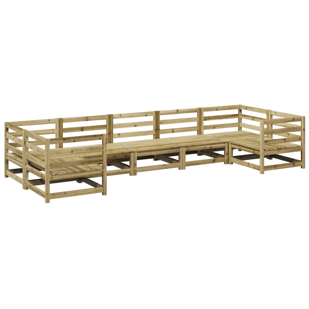 7-dijelni set vrtnih sofa od impregnirane borovine