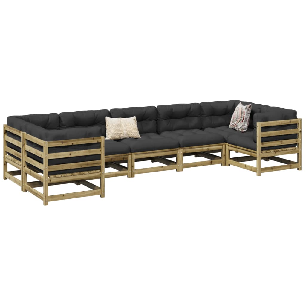 7-dijelni set vrtnih sofa od impregnirane borovine