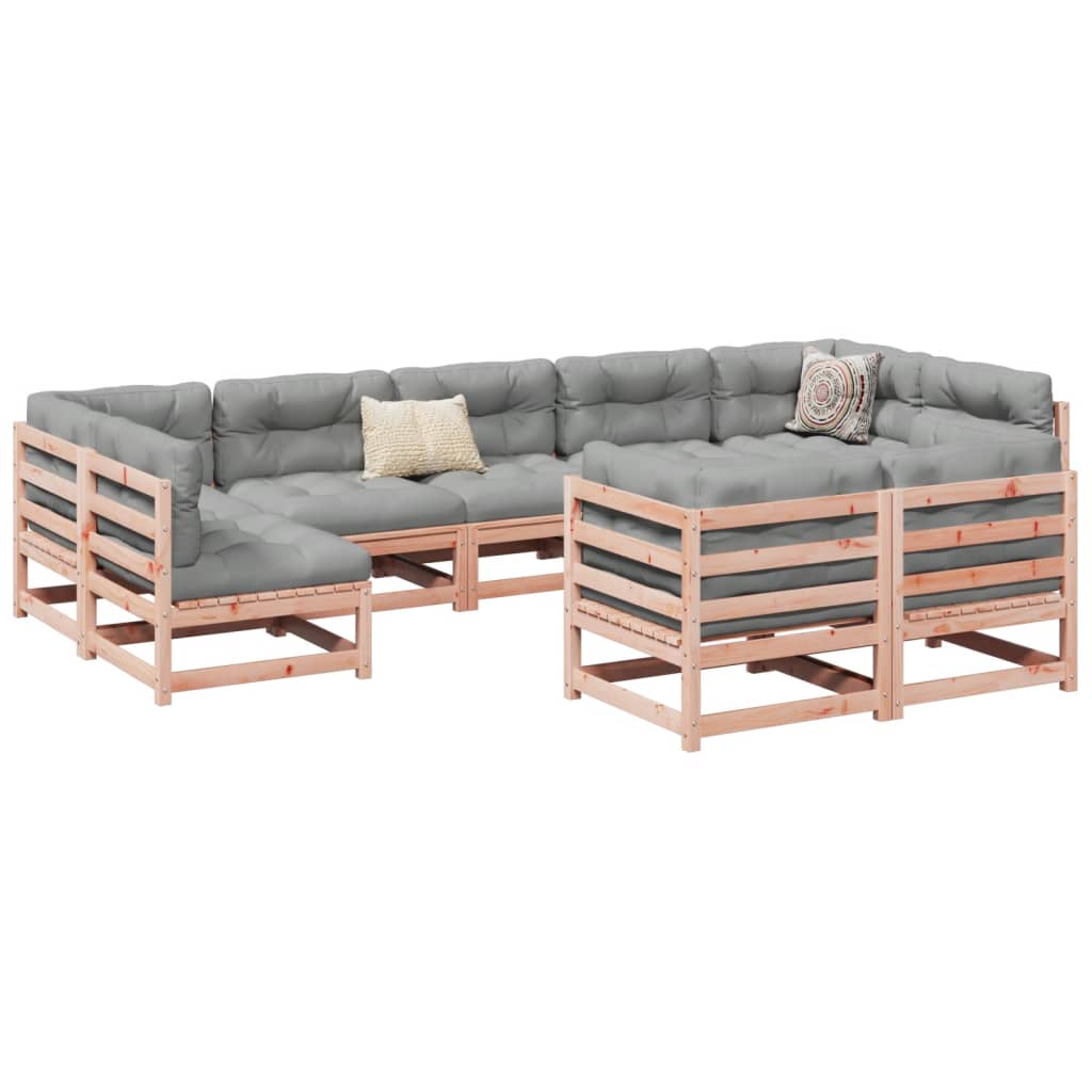 9-dijelni set vrtnih sofa od masivne duglazije i jelovine
