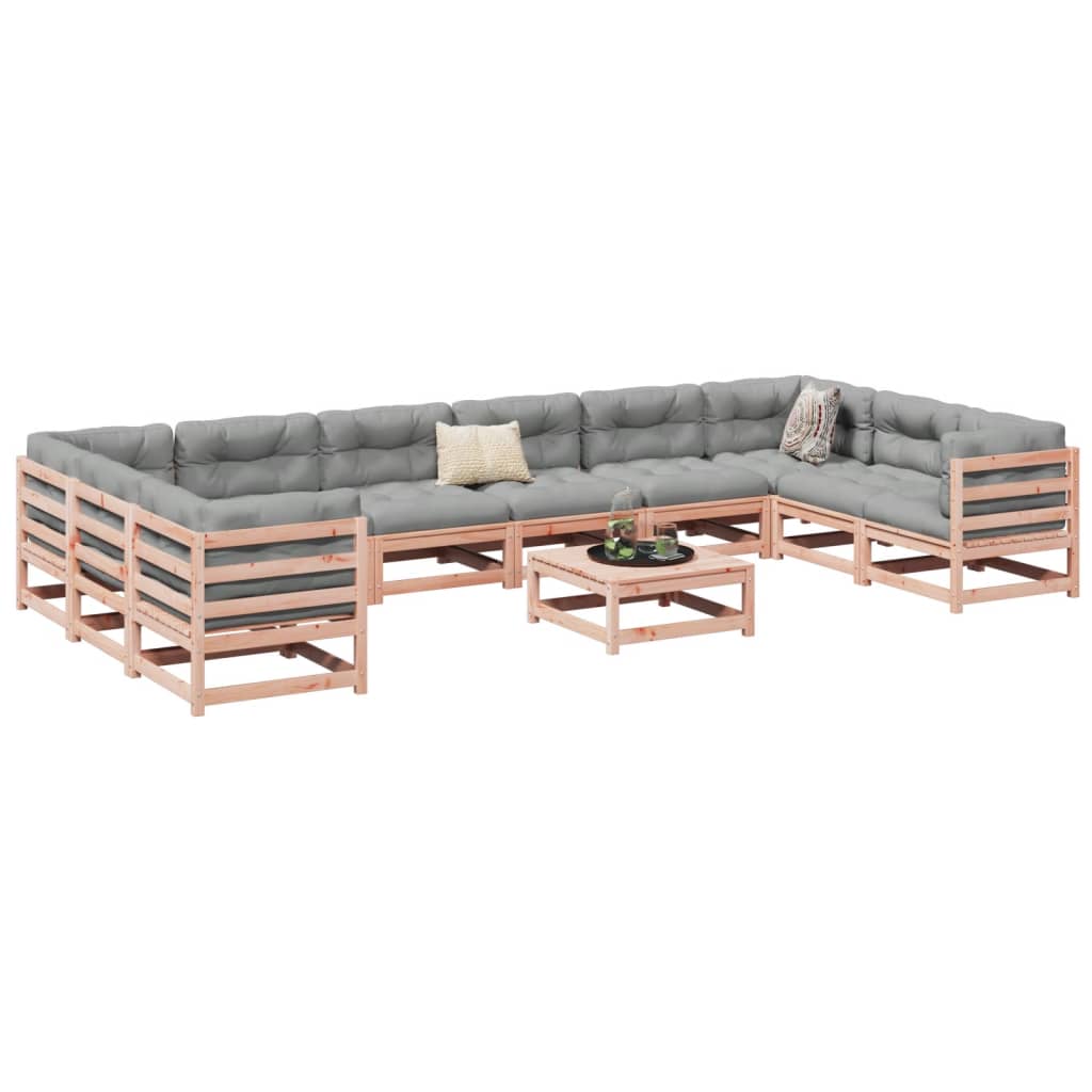 11-dijelni set vrtnih sofa od masivnog drva duglazije
