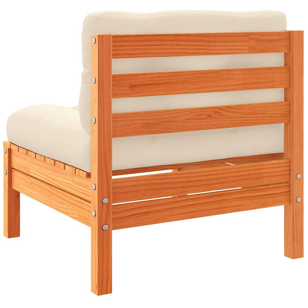 11-dijelni set vrtnih sofa s jastucima voštano smeđi borovine