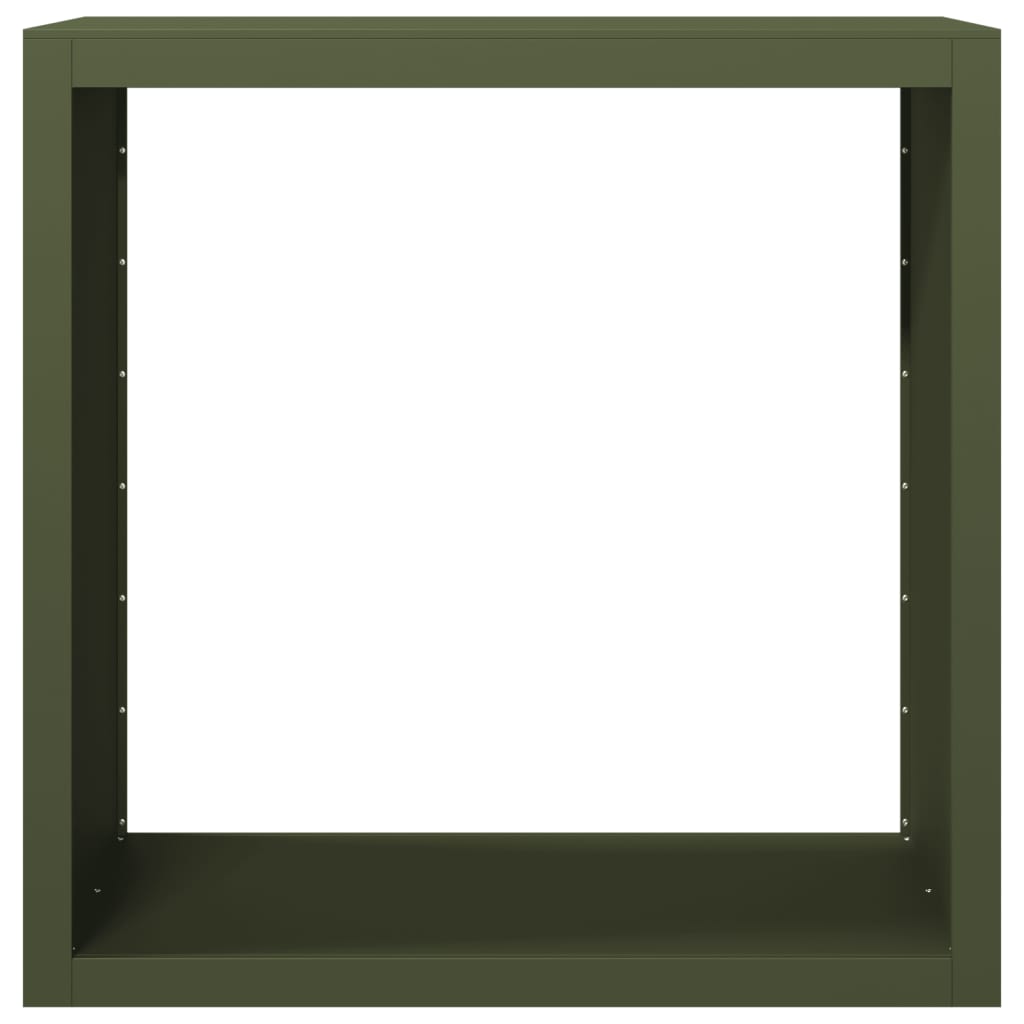 Stalak za drva za ogrjev zeleni 100x40x100 cm čelični