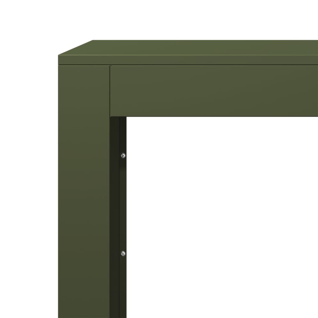 Stalak za drva za ogrjev zeleni 100x40x80 cm čelični