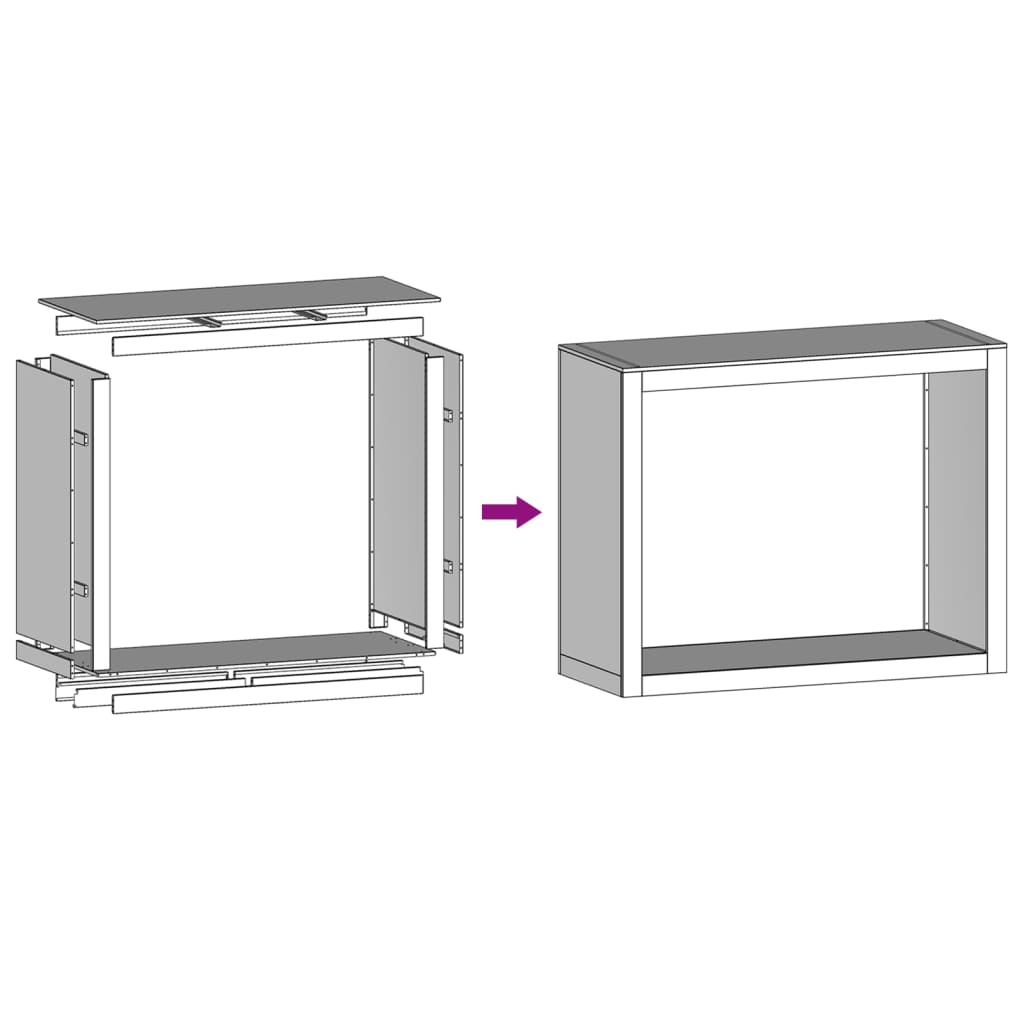 Stalak za drva za ogrjev zeleni 100x40x80 cm čelični