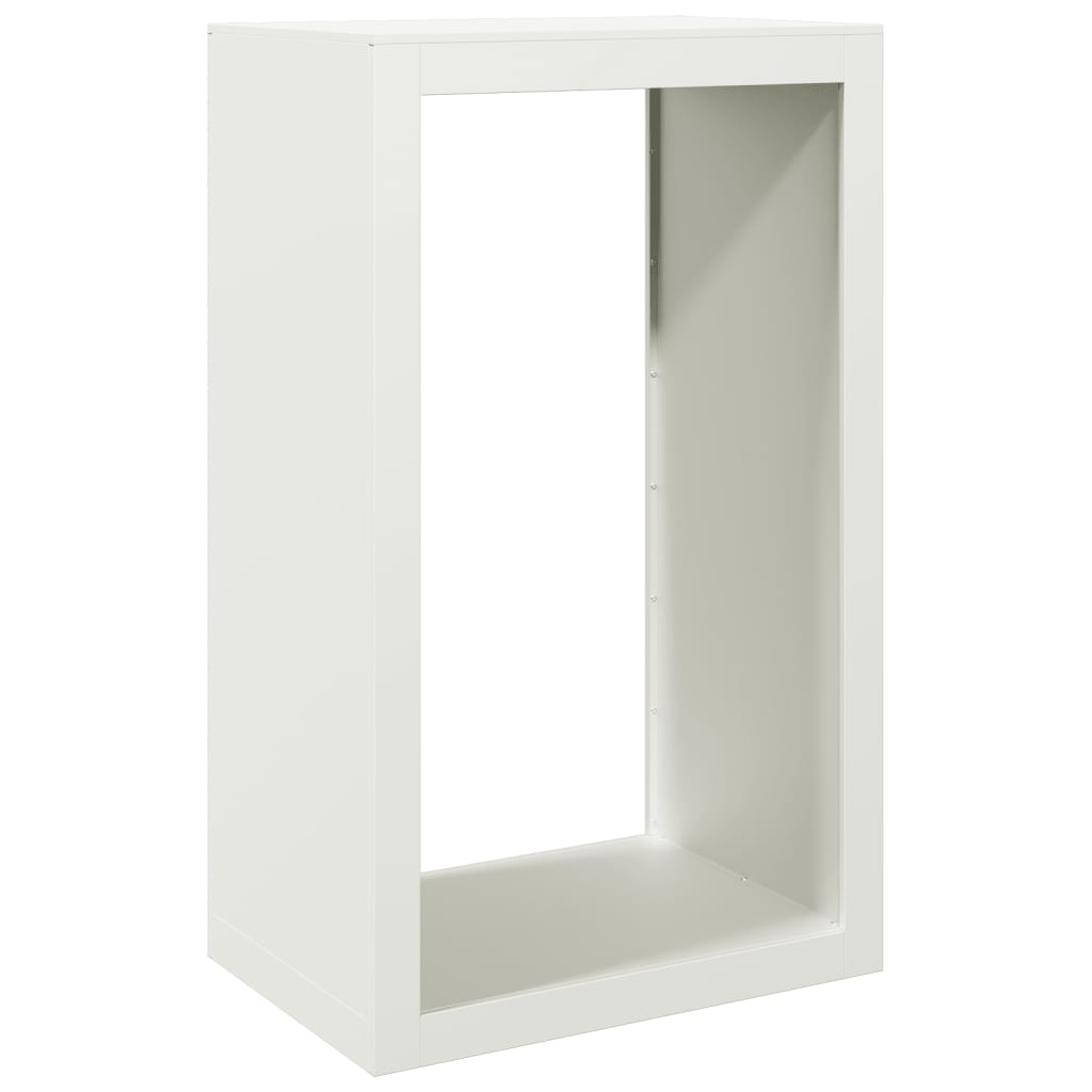 Stalak za drva za ogrjev bijeli 60x40x100 cm čelični