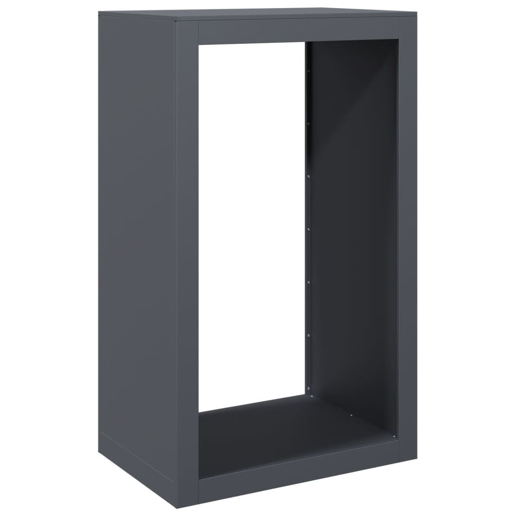 Stalak za drva za ogrjev antracit 60x40x100 cm čelični