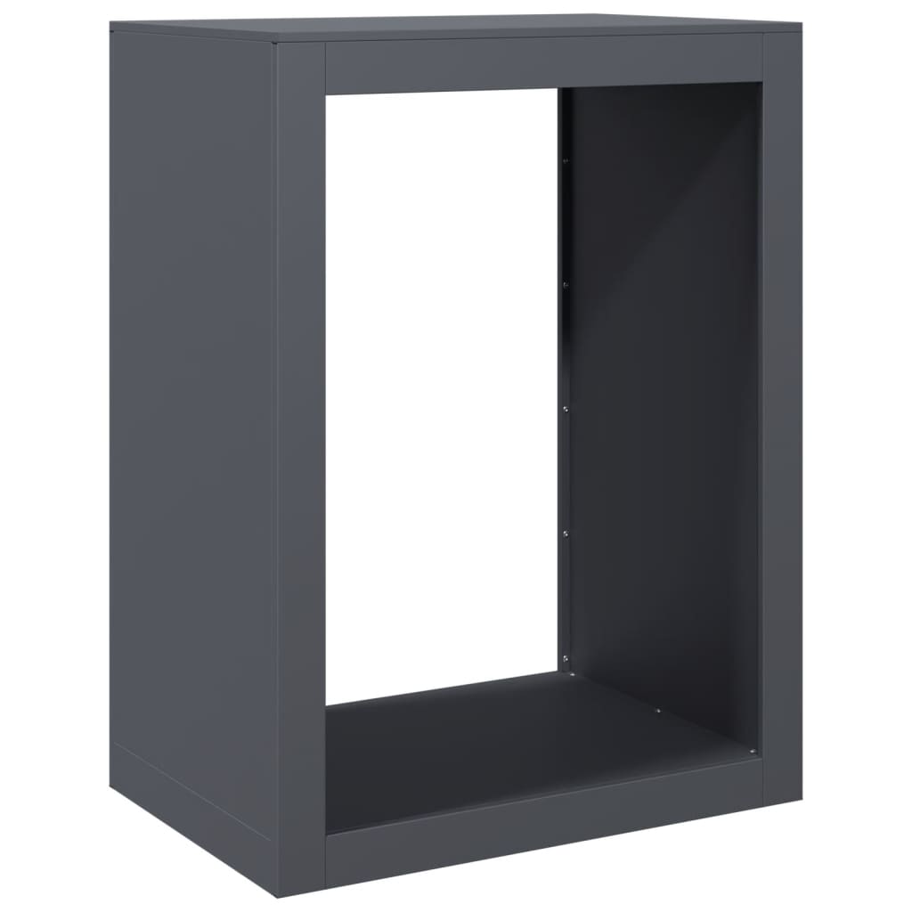Stalak za drva za ogrjev antracit 60x40x80 cm čelični