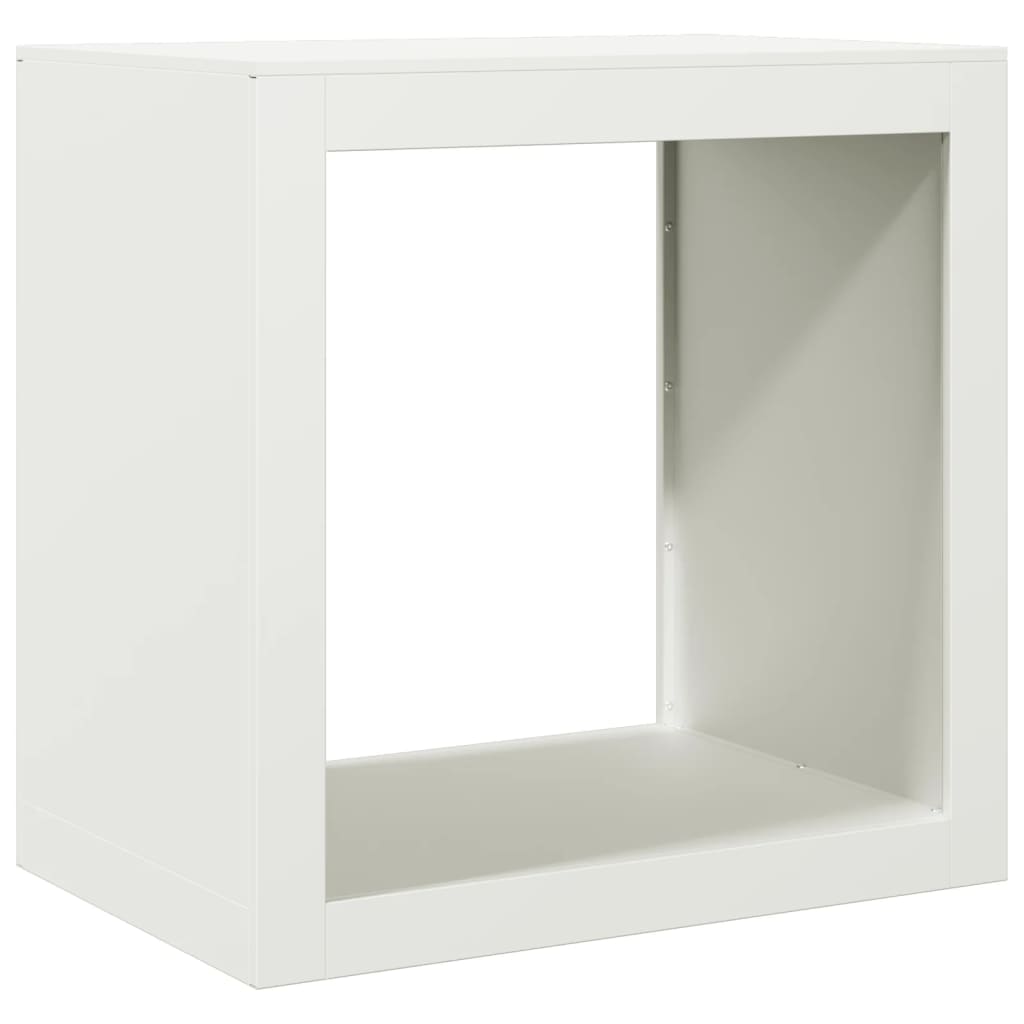 Stalak za drva za ogrjev bijeli 60 x 40 x 60 cm čelični