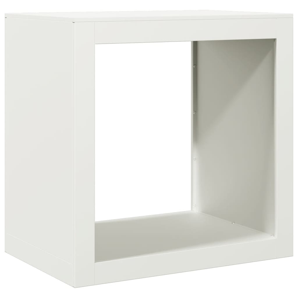 Stalak za drva za ogrjev bijeli 60 x 40 x 60 cm čelični