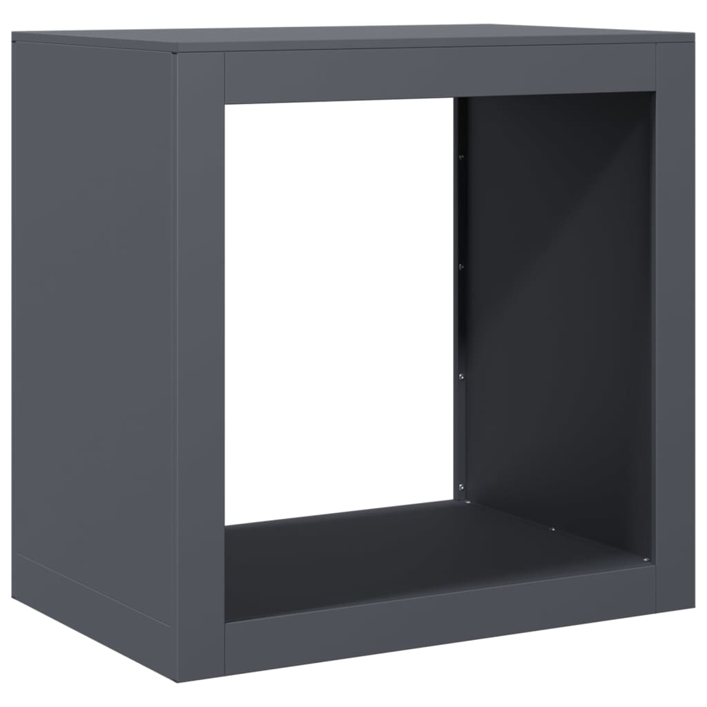 Stalak za drva za ogrjev antracit 60 x 40 x 60 čelični