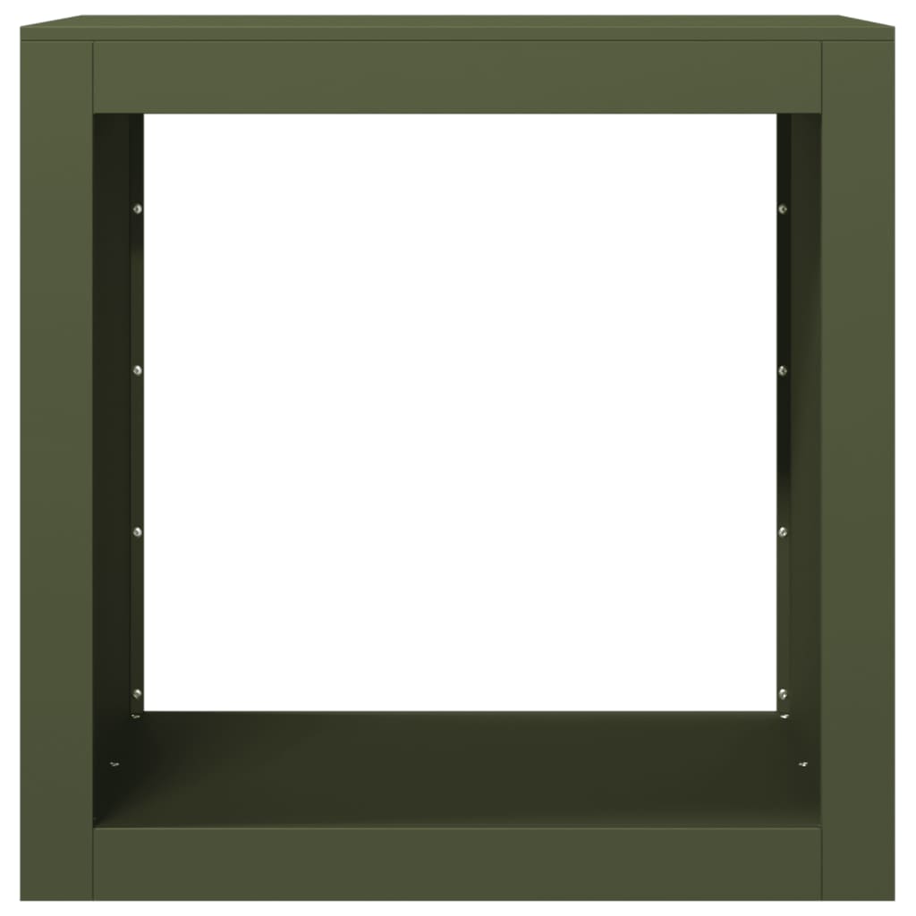Stalak za drva za ogrjev zeleni 60 x 40 x 60 cm čelični