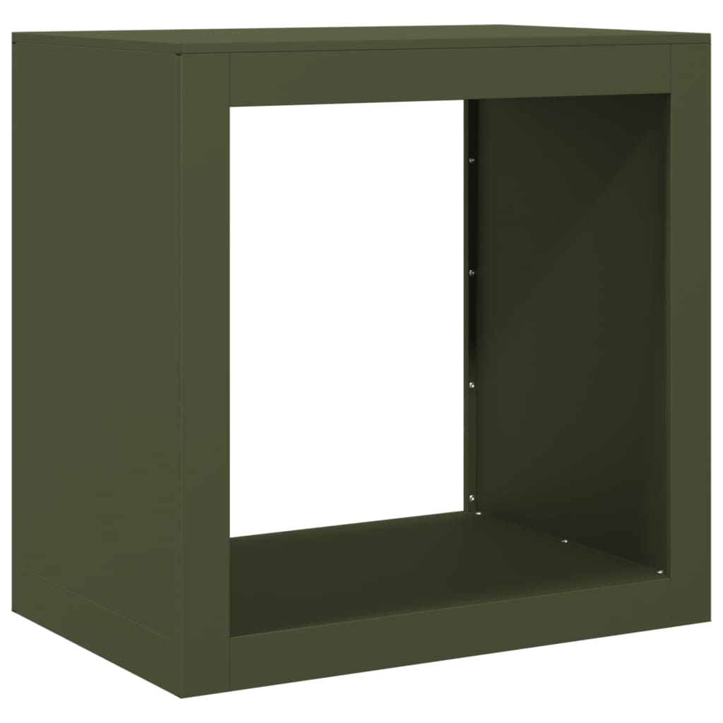 Stalak za drva za ogrjev zeleni 60 x 40 x 60 cm čelični